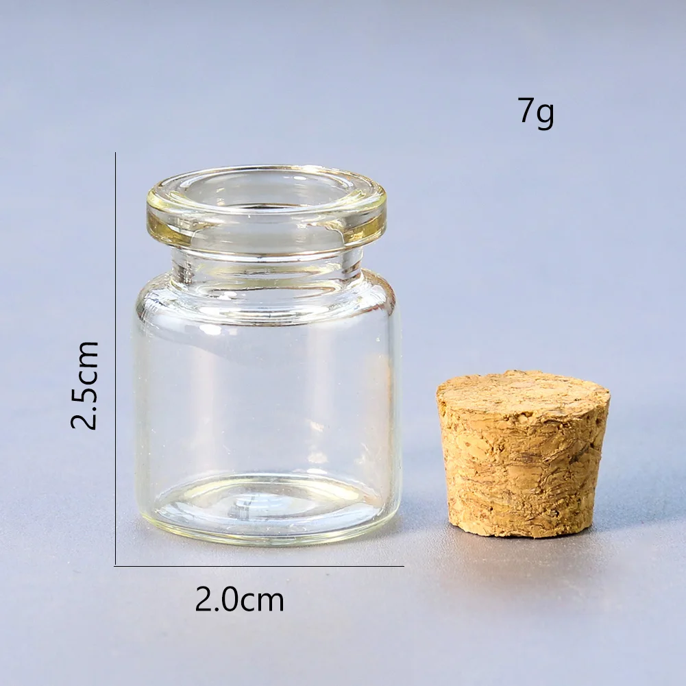 Glass Bottles Mini Glass Bottles 2PCS Cork Glass Bottle Drift Bottle Wishing Wall Decoration Ornaments Sand Painting Sample Collection Small