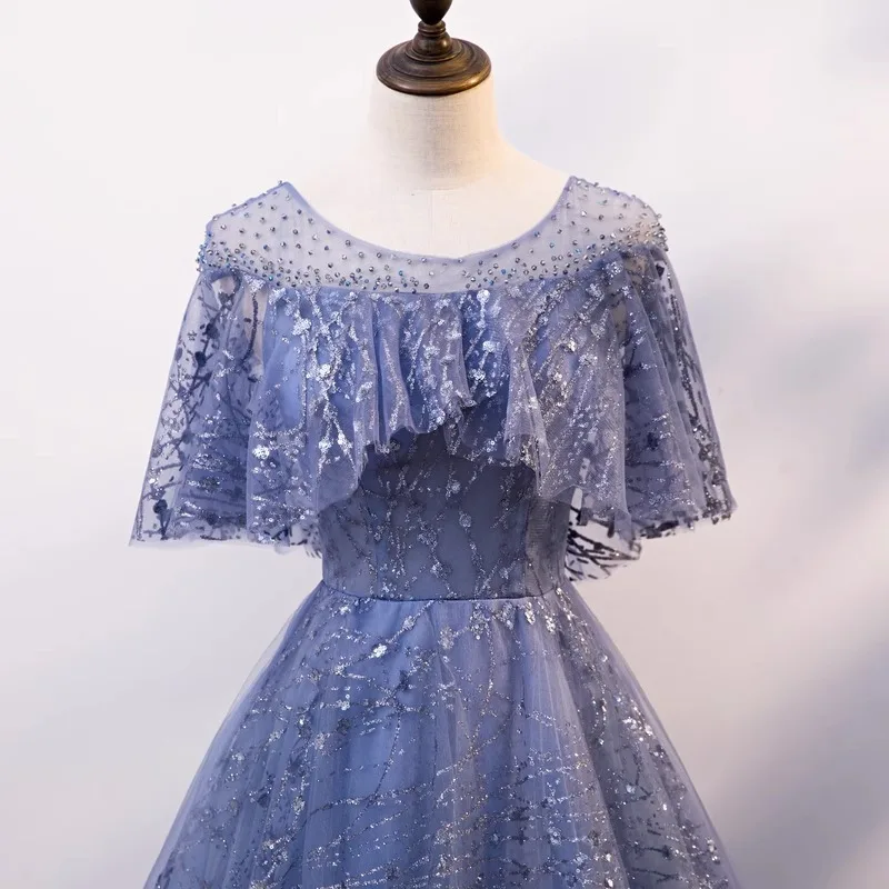 Quinceanera Dress A Line Lace Sequined Floor Length Spring Evening Female Customized