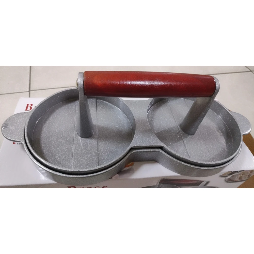Double Hamburger Press Burger Press Non-Stick Die-Cast Aluminum Home KFC YO-20