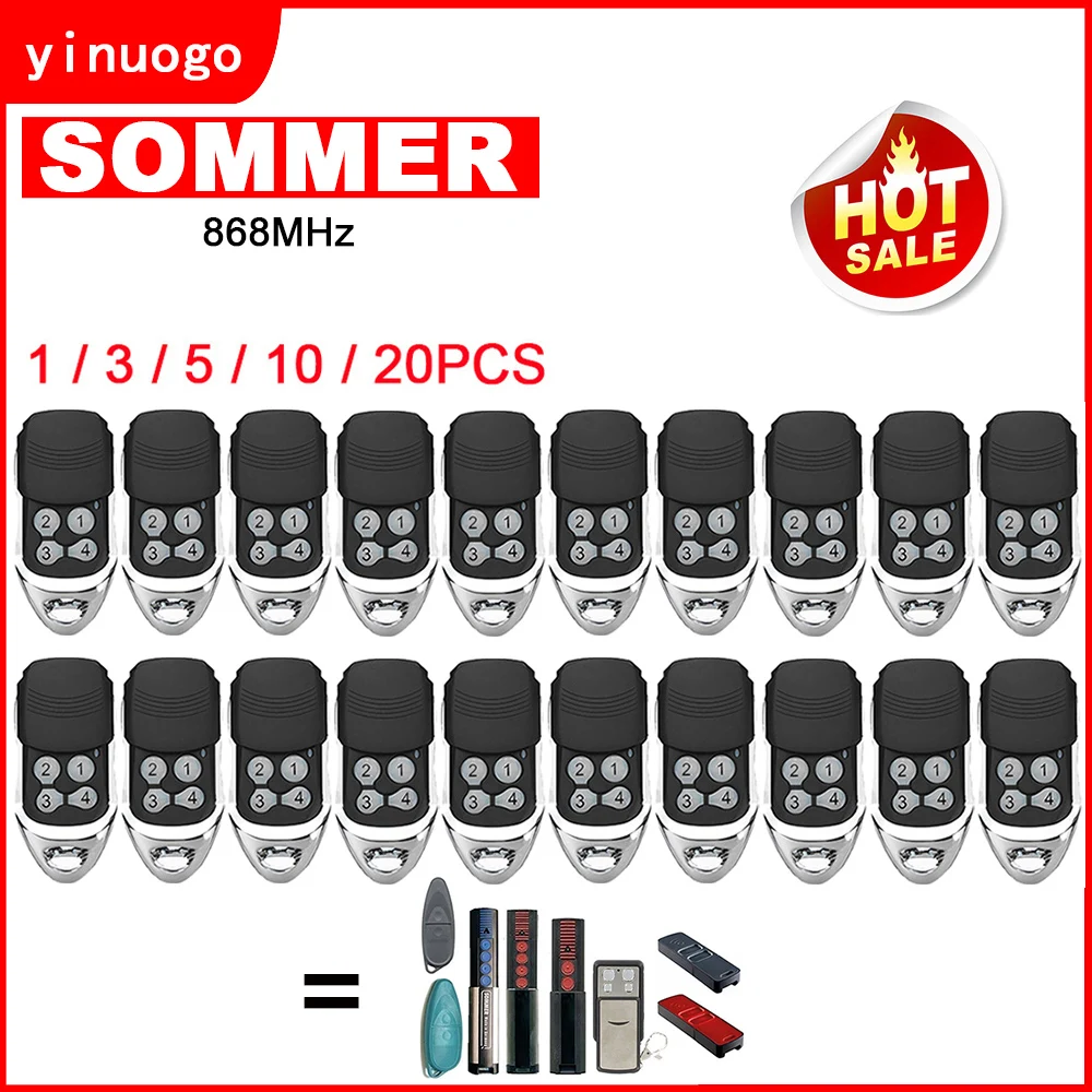 Telecomando Sostitutivo Per Porta Garage Sommer 868Mhz - Compatibile Con Modelli 4020, 4026, Ecc. - Foto 3