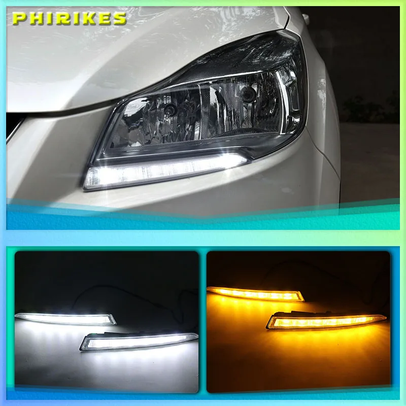 

2Pcs Waterproof Car Led Daytime Running Light Drl Daylight Led Car For Ford Kuga Escape 2012 2013 2014 2015 With Fog Lamp