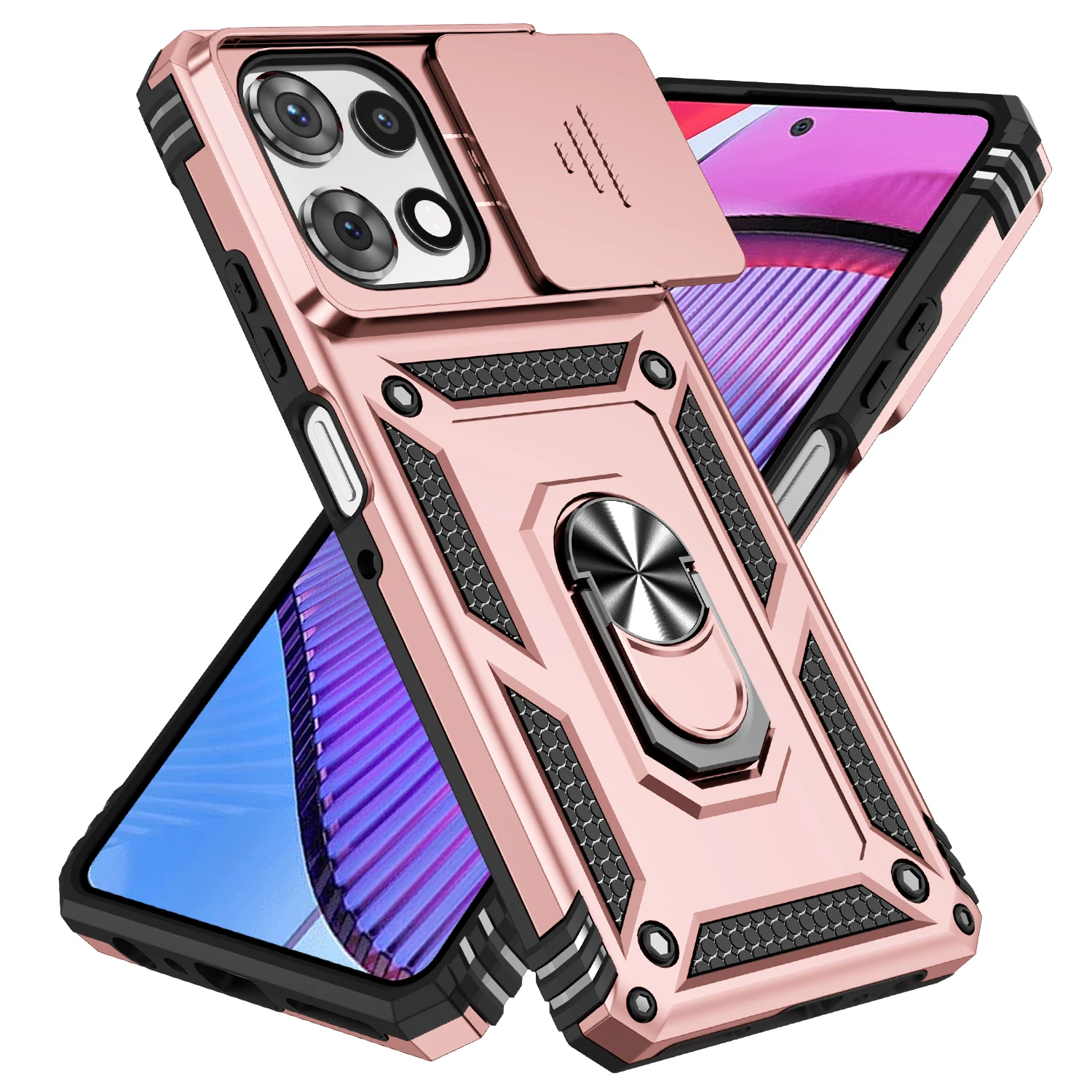Anti-Drop Magnetic Ring Stand Phone Case with Car Mount Capability