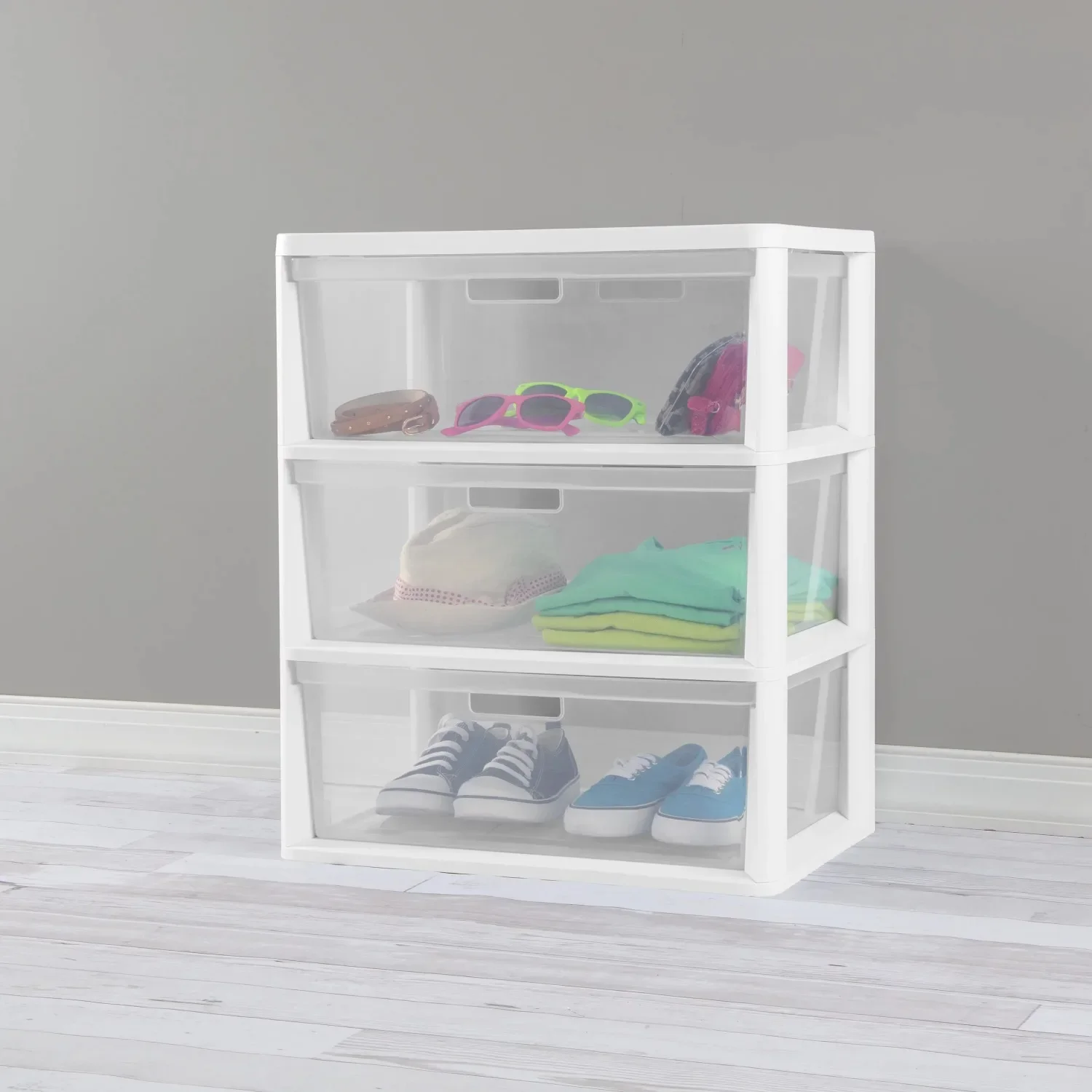 

3 Drawer Tower White Storage Box