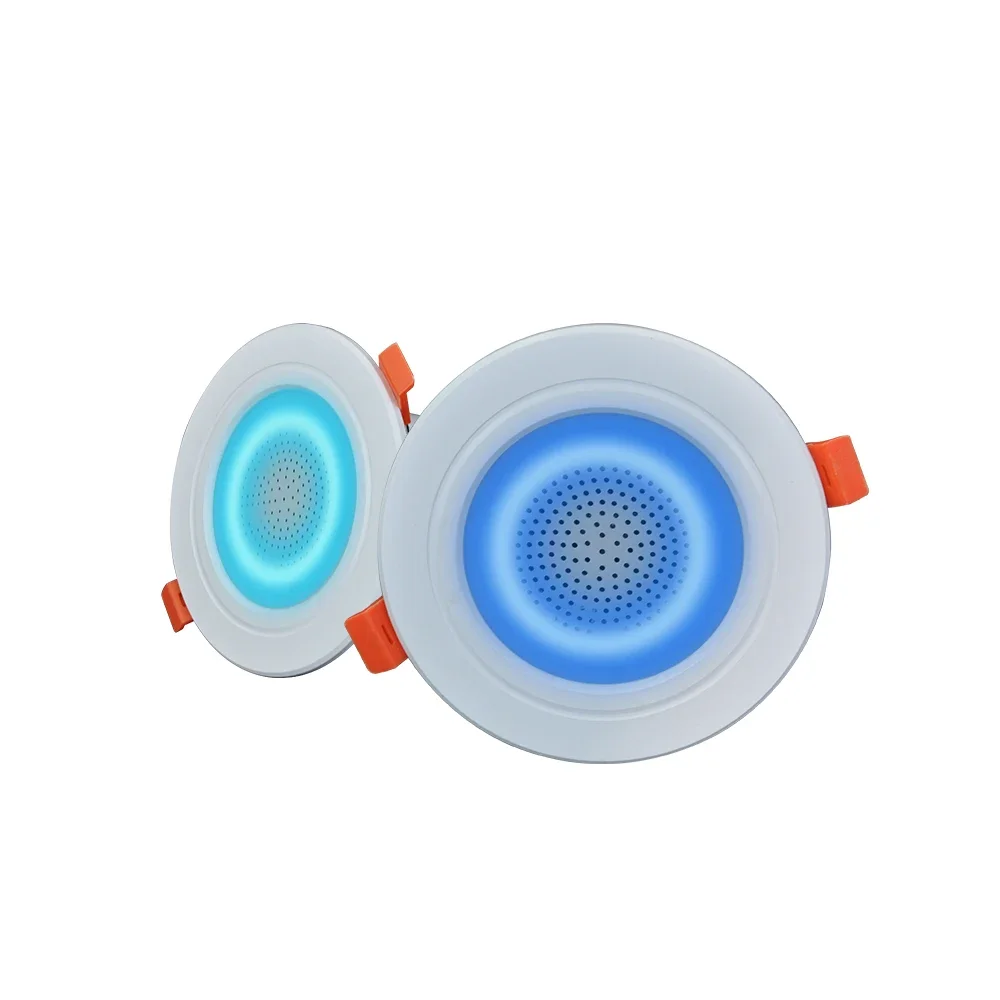 2.5inch TWS Ceiling Speaker 5W Bluetooth-compatible Full Range Roof Loudspeaker Downlight Music LED Speaker Lamp for Living Room 2