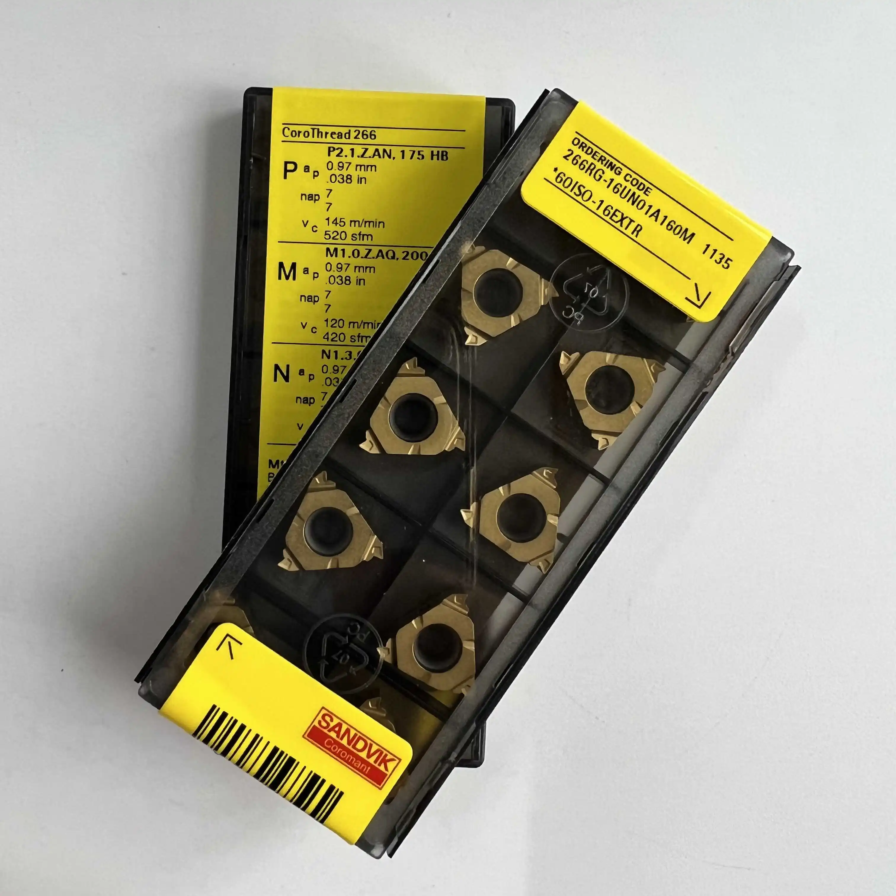 

Sandvik / 266RG-16UN01A160M 1135 /Carbide inserts 10Pcs