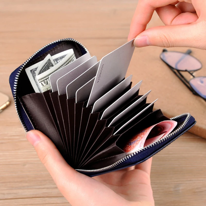 Luxury PU Leather RFID Wallet – Elegant Cardholder