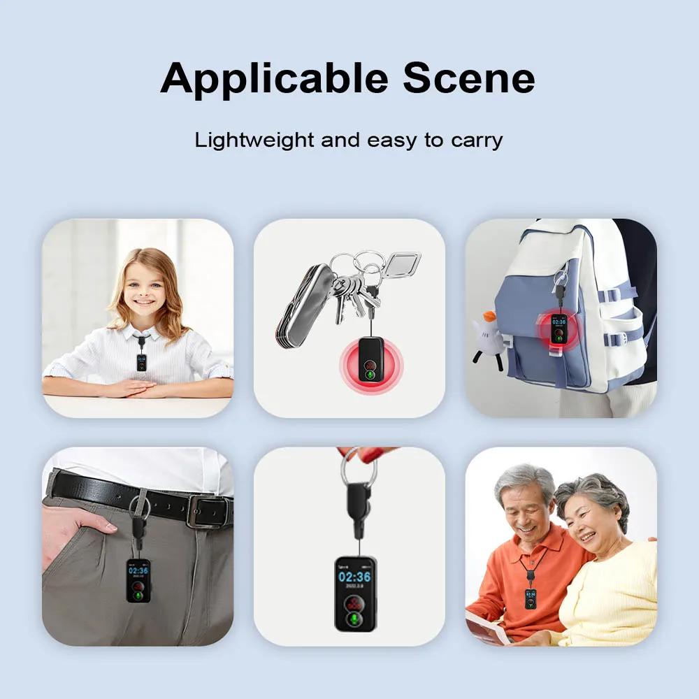 4G Mini SOS Pendant GPS Locator IP67 Waterproof Fall Alarm GPS Tracker Anti-Lost Safety Tracking Device For Elderly Children