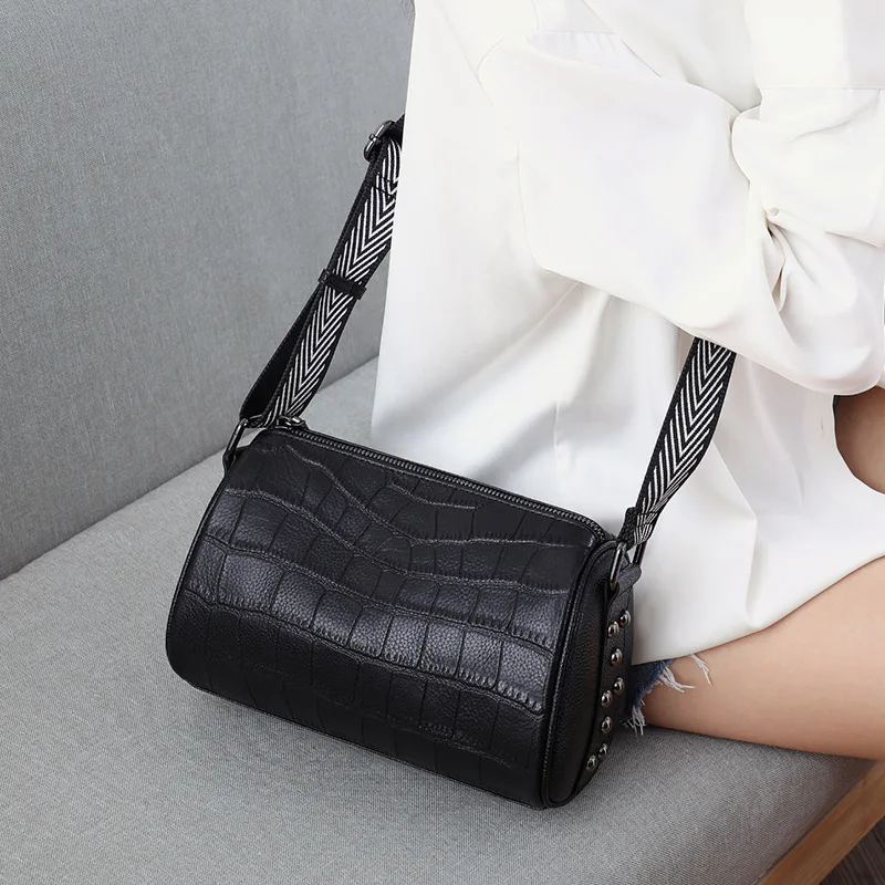 Women's Handbag Tote bag Shoulder Y2k Crossbody New Genuine Leather Top Layer Cowhide Simplified Casual high-capacity Retro Hand