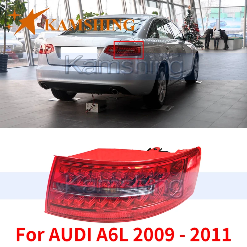 

Kamshing For AUDI A6L 2009 2010 2011 Rear Brake Light Outer Tail Light Rear Light Taillight Taillamp Tail Lamp Rear Headlight