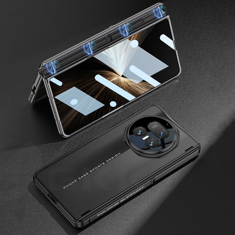 Case For Honor Magic V3, Built-in Screen Protector, Camera And Hinge Protection, Creative Stand, Leather Drop-Proof Phone Case (Black,for Magic V3 - View #11