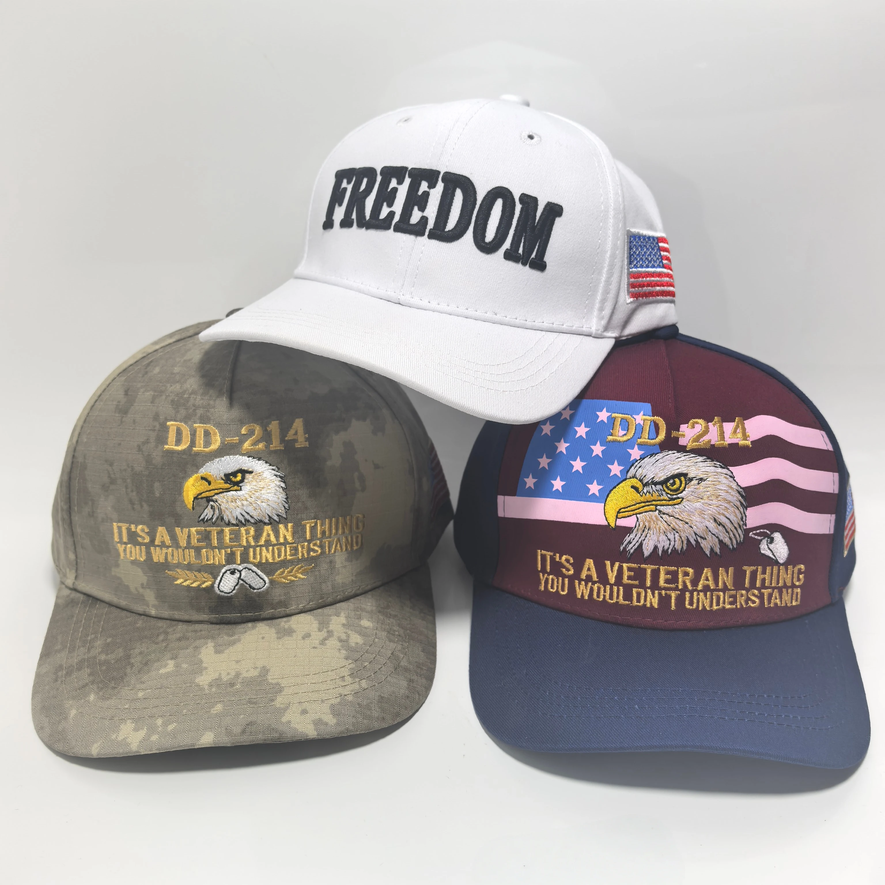 2026 New Design Embroidered American Anniversary Sun Hat Baseball Cap Outdoor Sun Protection Hat Suitable for Both Men and Women