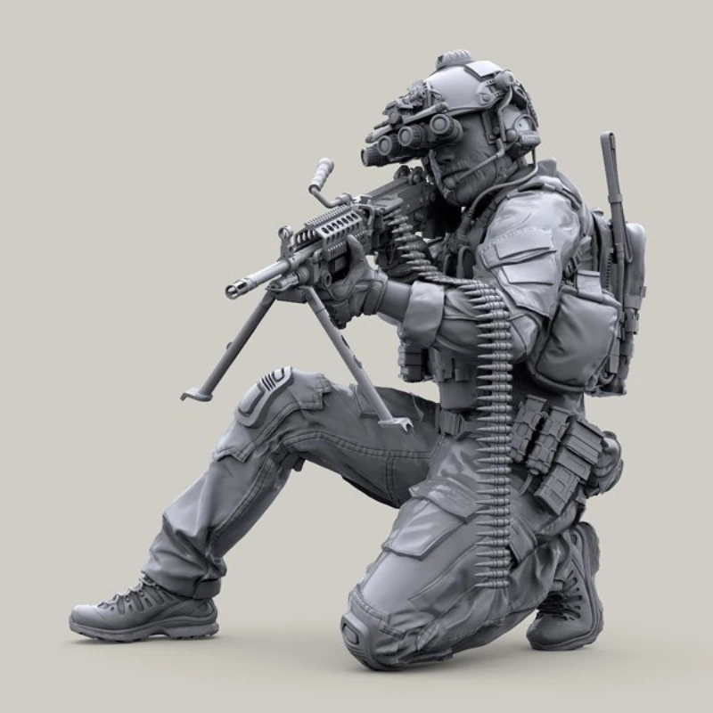 1/35 Resin Figure US Special Forces/MARSOC Modern Soldier in Action with GPNVG-18 Panoramic Night Vision Goggles Self-Assembly C 2