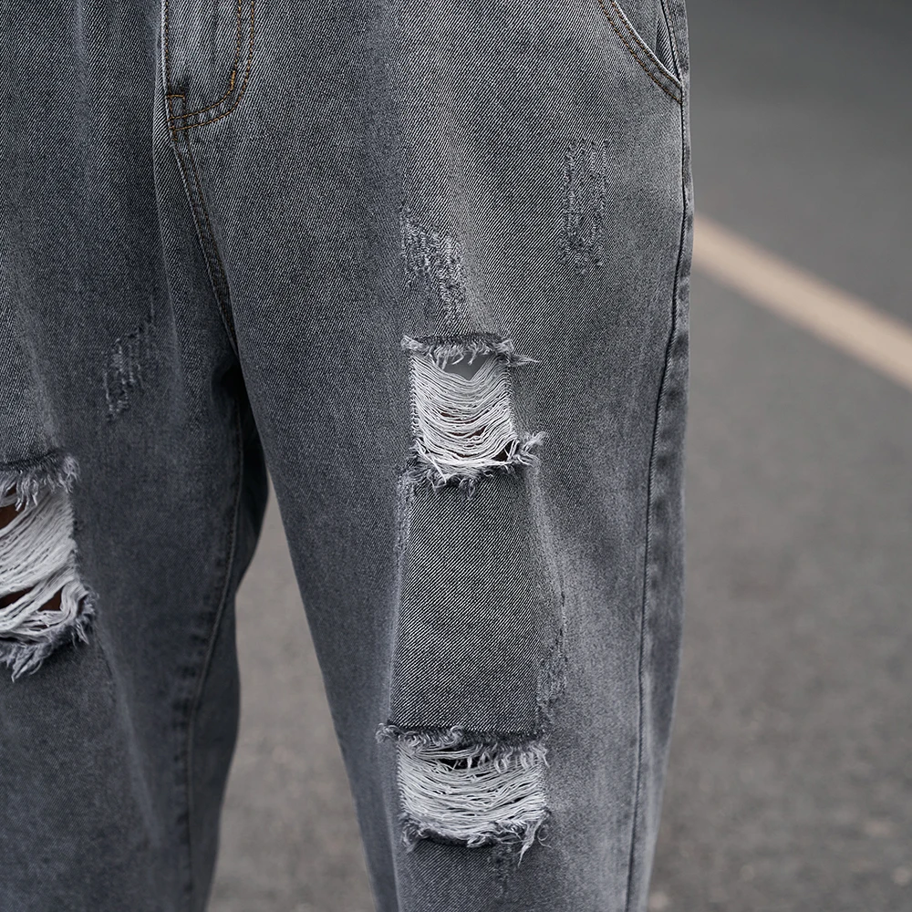 The latest collection of gray ripped & scratch jeans for men | FASHIOLA  INDIA