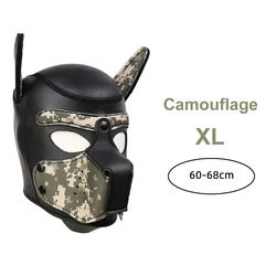 XL Brand New Puppy Cosplay Full Head Hood Mask with Ears (Camouflage XL)