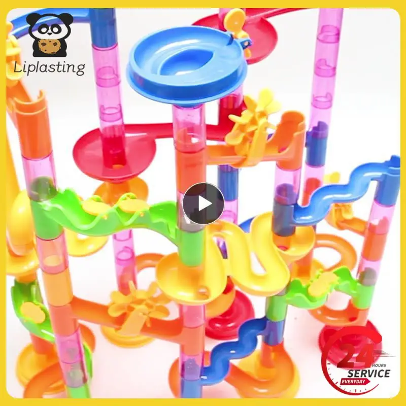 Track Building Blocks Unisex Interesting Color Distinction Funny Birthday Gift Marble Construction Plastic Creative 109