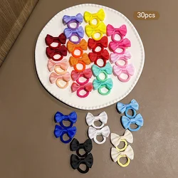 Vibrant Assorted Bow Hair Ties Set - Perfect (30pcs)