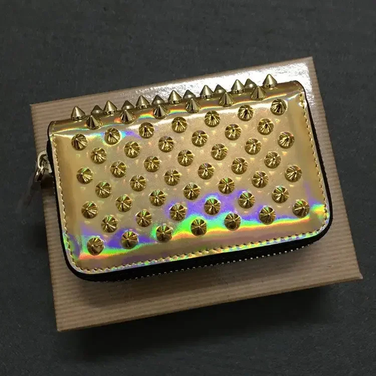

Luxury B Brand Wallet Leather Women's Purse Clutch Men's Purse Money Bag Credit Card Holder Zipper Coin Purse Riveted Card Bag