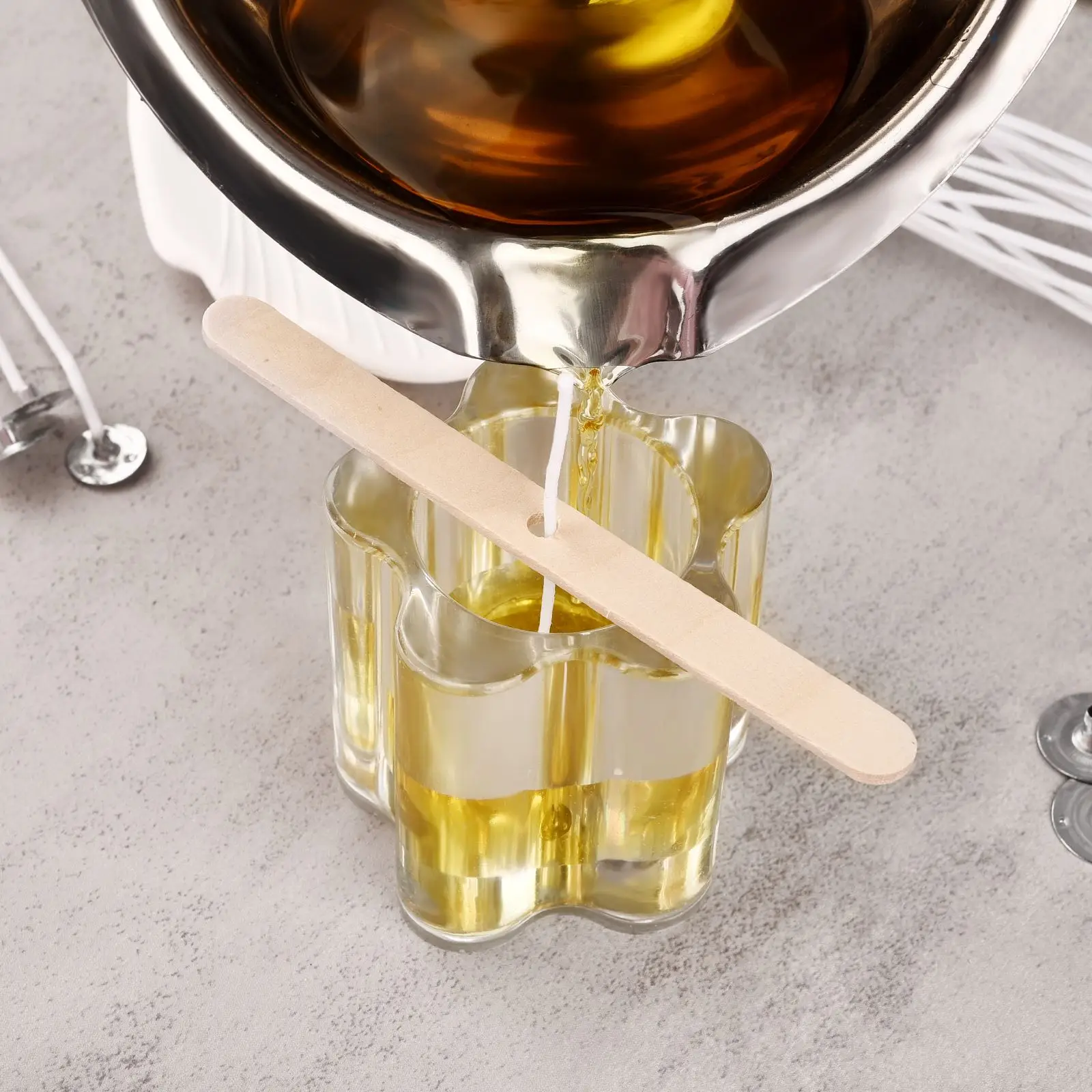 Candle Wicks 2.6-20cm 50Pcs/100Pcs Candle Wicks Smokeless Wax Pure Cotton Core for DIY Candle Making Pre-Waxed Wicks Party Supplies