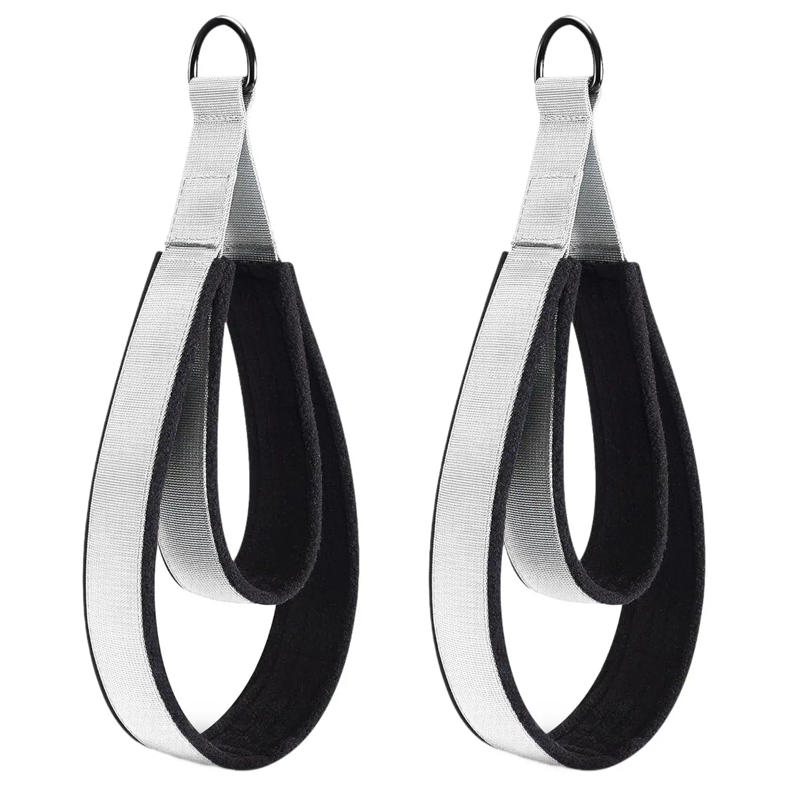2Pcs Pilates Double Loop Straps Exercise Yoga Straps D Rings Straps Handle for Beginner Workout Improve Flexibility Adults