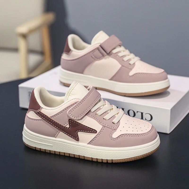 Kids Shoes Children's Sneakers Boy Girls All season Casual Leather Low Top Student's Sports Shoes Designer