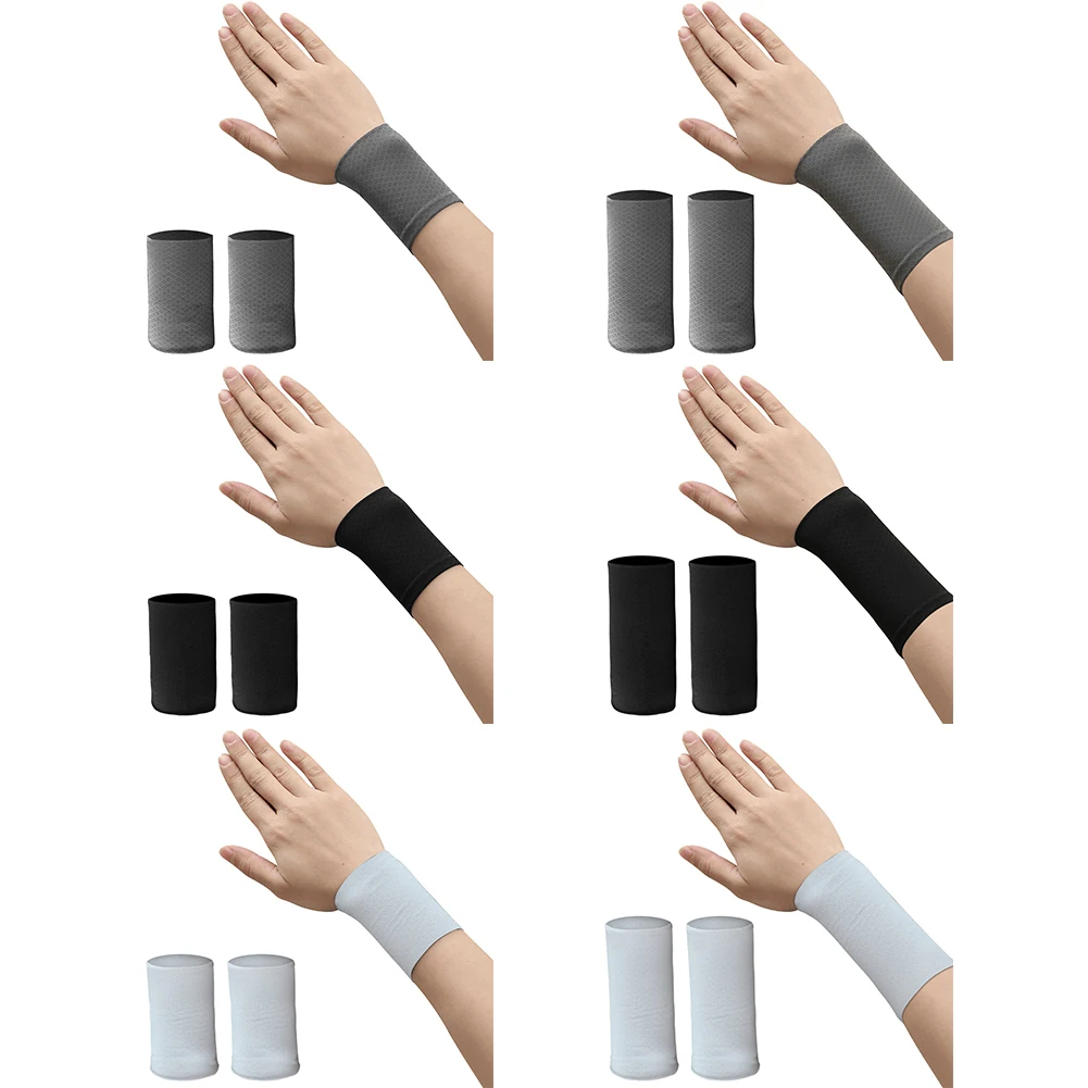 Wrist sweatband wrist brace wrist guard wrist support 2pcs unisex sport sweatband wristband wrist protector gym running sport safety support brace wrap bandage