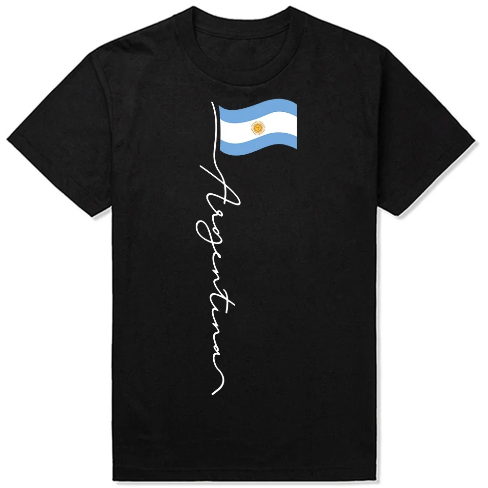 Argentinien Signatur Flagge Pole Argentinische T-shirt Flagge T-shirts für Männer Argentinischen T Shirt Lustige Herren Kleidung Tops