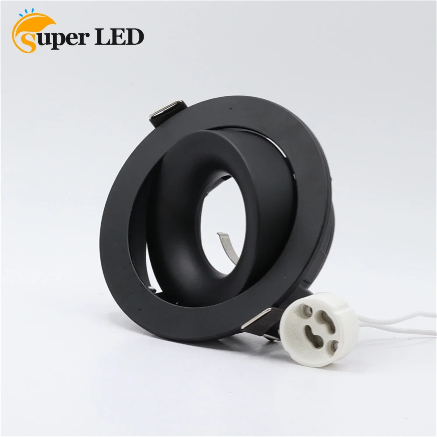 

JOYINLED Round Recessed Ceiling Downlight Cutout95MM Mounting Frame GU10/MR16 Halogen Lamp Holder Base Lighting Fitting Fixture