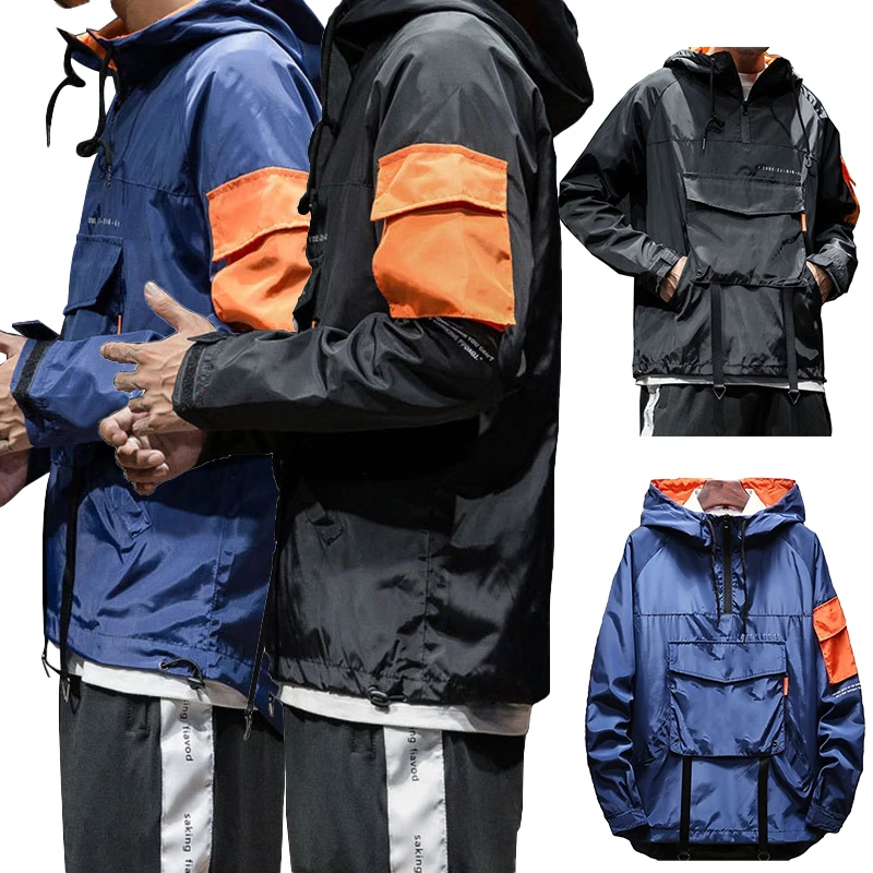 Windproof and breathable Men's Fashion Outdoor Mountaineering Soft Shell Casual Sports Hooded Charge Coat