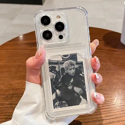 Transparent Card Pocket Phone Case with Air Bag Shockproof Protection Cover for X3-X3 Pro-X3 NFC (Transparent)