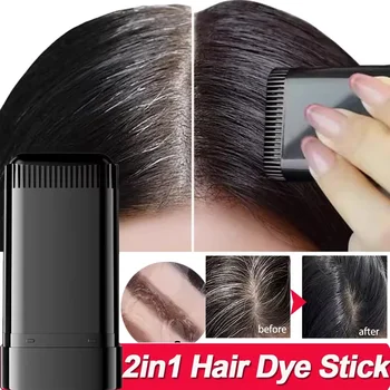 2 in 1 Hair Dye Stick with Comb,Quick Gray Coverage,Easy Application,Quickly Dye Hair Long Lasting Temporary Hair Coloring Pen 1