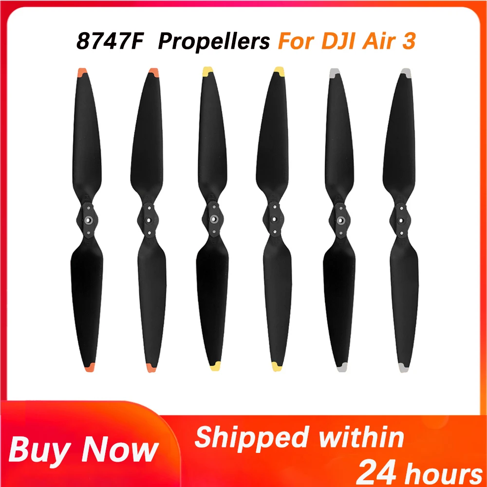 2/4Pair Low Noise 8747F Propeller Props For DJI Air 3/Air 3S Drone Quick-Release Paddle Blade Wing Fan Spare Accessories drone propeller drone propellers drone propeller blades propeller replacement parts