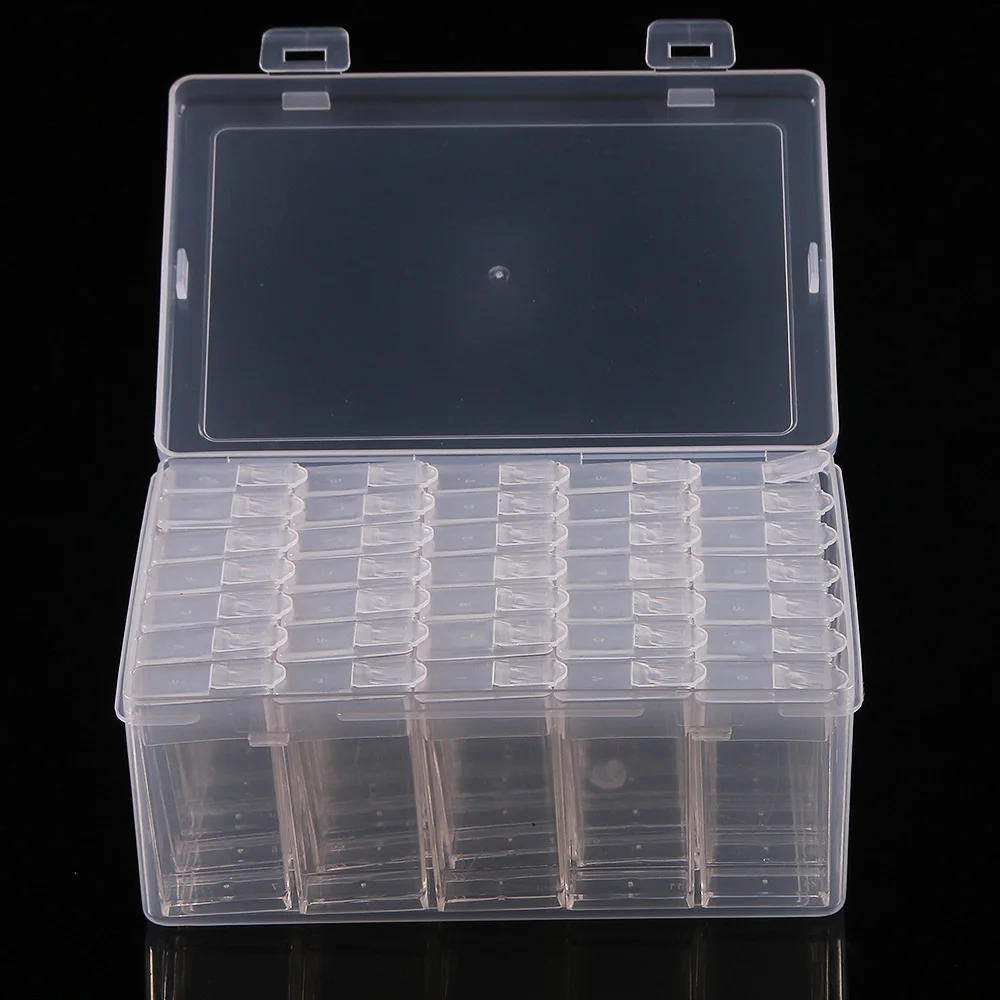 Storage Box 10/35/36 Slots Plastic Storage Box 5D DIY Diamond Painting Beads Charms Jewelry Accessories Organizer Box