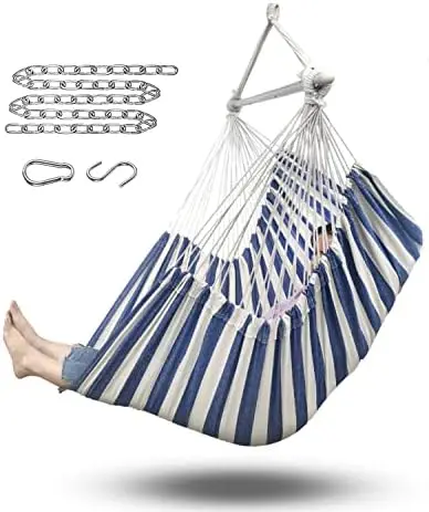 

Chair Swing-XXL Large Hanging Hammock Chair－Max 500 Lbs-70in Hammock Swing- Roomy & Heavy Duty Hamick swing chair Sillas de pa