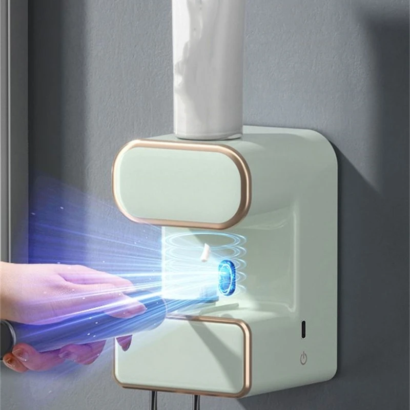 

Q1JB Automatic Toothpaste Dispenser,Space-Saving Toothbrush Holder Wall Mounted