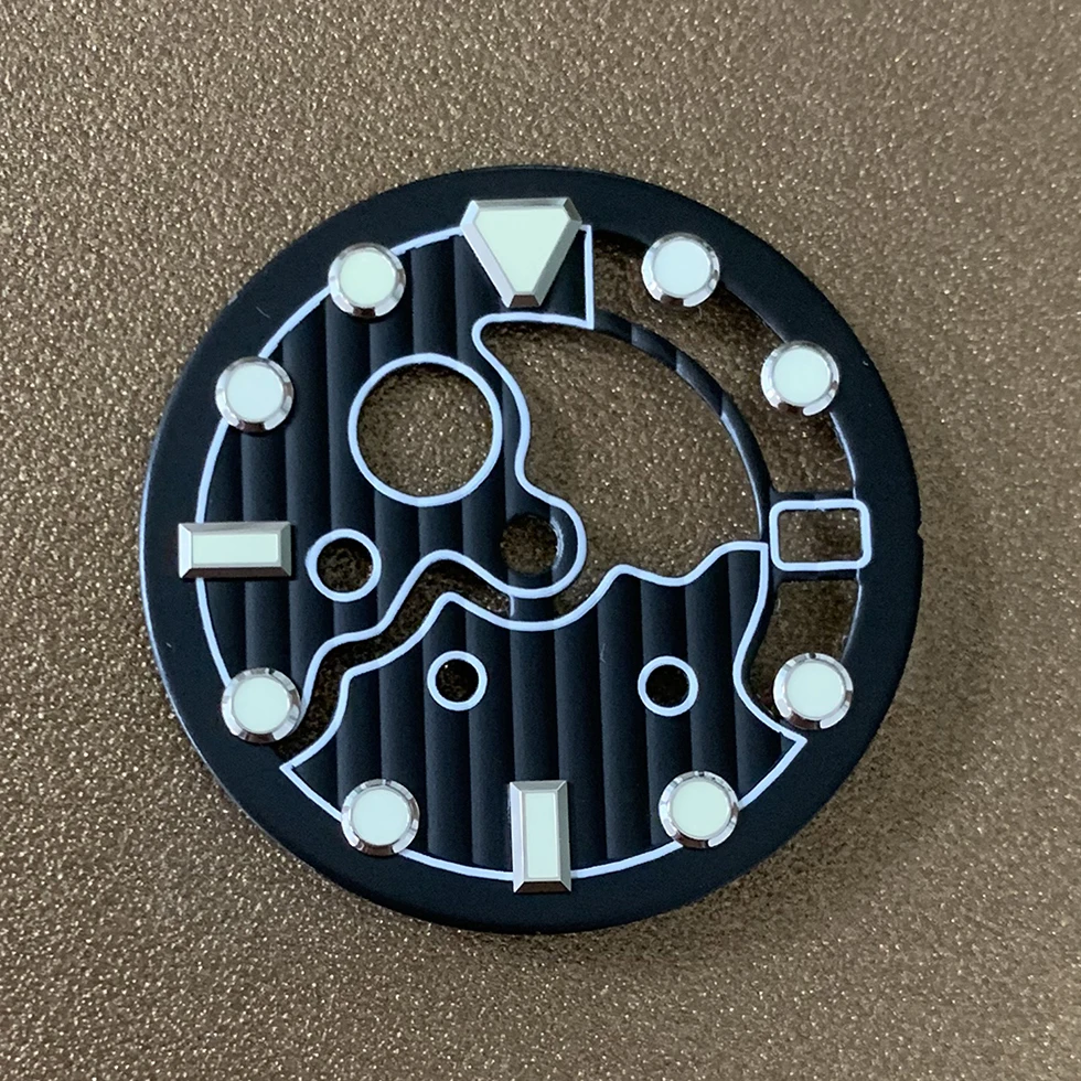 Luminous Hollow Watch Dial with 3 O'Clock Position - 28.5mm Watch Modification Accessory