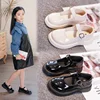 Girls Leather Shoes for School Party Wedding Kids Black White Princess Child's Simple Flats Fashion British Style Mary Janes New 1