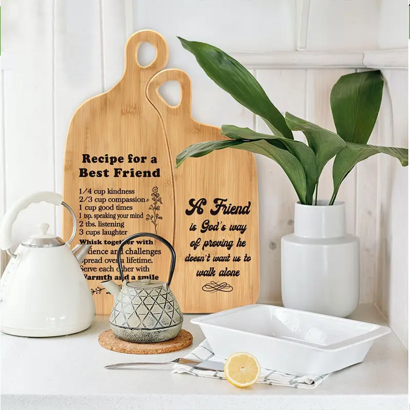 2pc Reversible Bamboo Cutting Board Set Natural - Figmint™