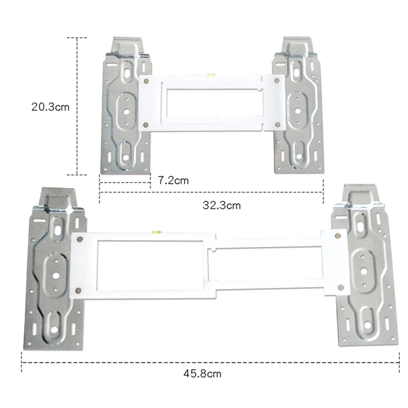 

1pc Universal Wall Mount Adjustable Support Bracket for Home Split Air Conditioner Indoor Unit with Level Gauge
