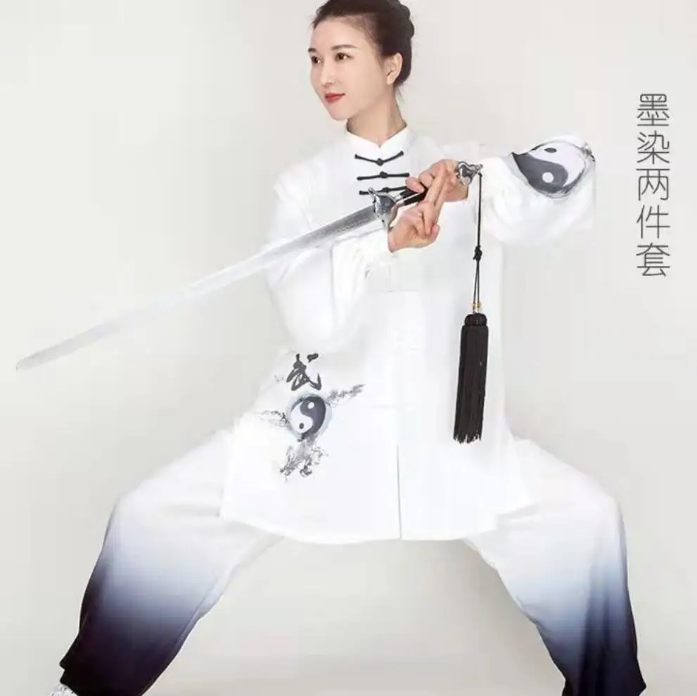 Women Cotton Tai Chi Suit Chinese Style Kung Fu Wushu Martial Arts Uniform Performance Jacket Pants Oriental Exercise Clothing