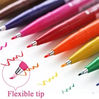 1pcs Japan Pentel Touch Brush Pen Soft Tip Pastel Color Calligraphy Pens Drawing Art Markers Lettering School Art Supplies 4