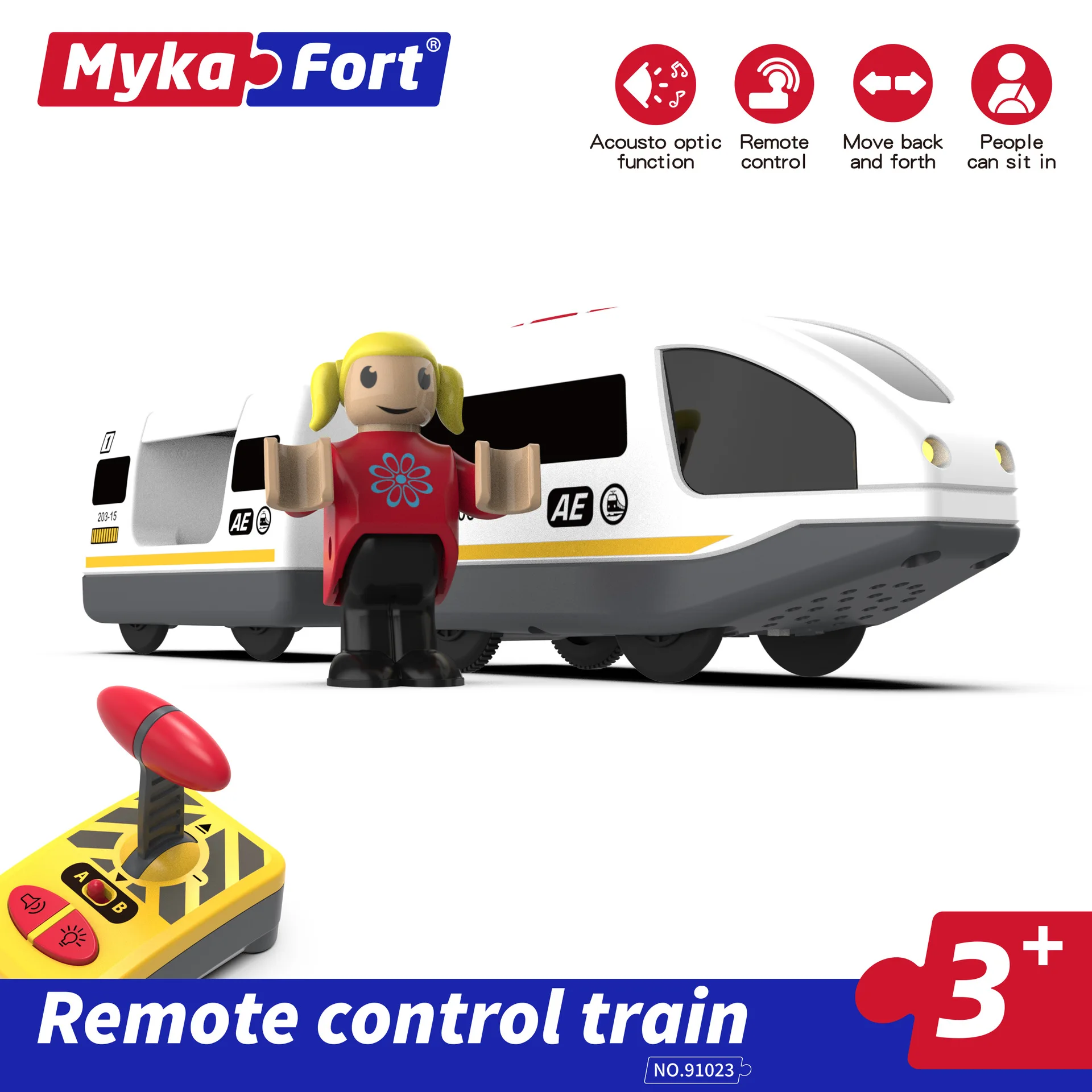 Remote Electric Train Locomotive Magnetic Car Diecast Slot Fit All Brand Biro Wooden Train Track Railway Kids Gift Toys