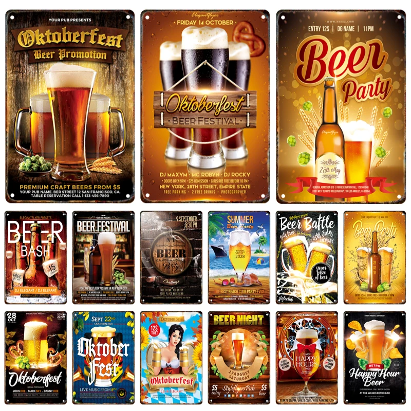 

Beer Metal Poster Sign Plaque Tin Painting Whiskey Billboard Home Bar Restaurant Party Modern Wall Art Decor Sign Mural Gift