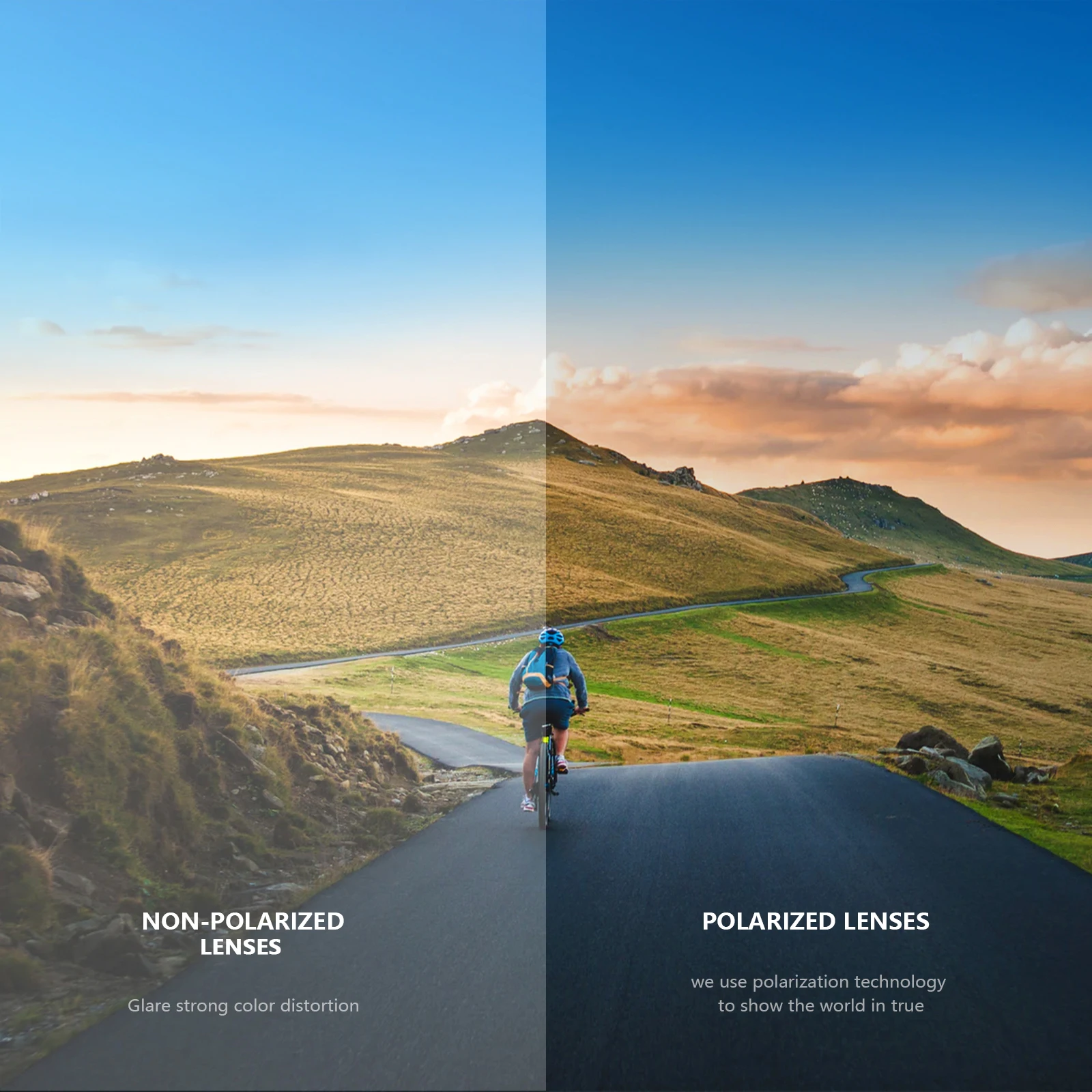 MAXJULI Lunettes de Soleil Polarisées Rectangulaires Extérieures pour Hommes Femmes, Lunettes de Soleil de Sport, Conduite, Pêche, Lunettes de Cyclisme 8122_voghion.com