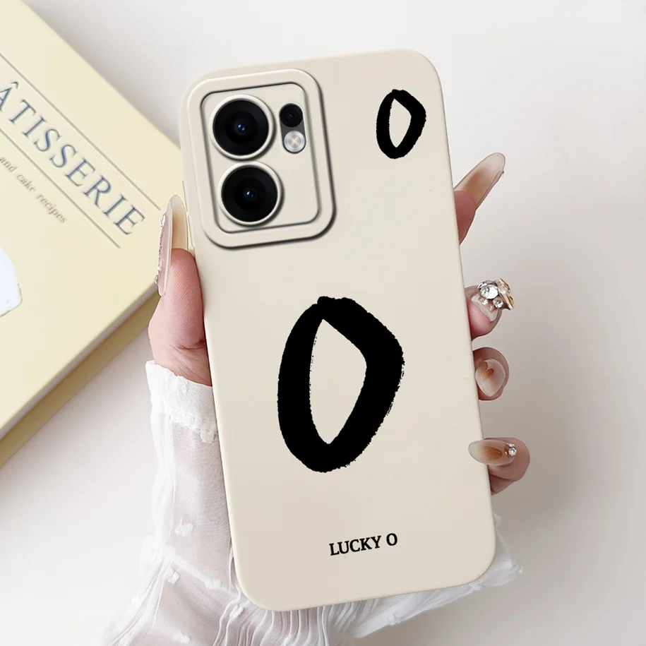 Stylish Cute Letters Shockproof Back Cover with Camera Lens Protection