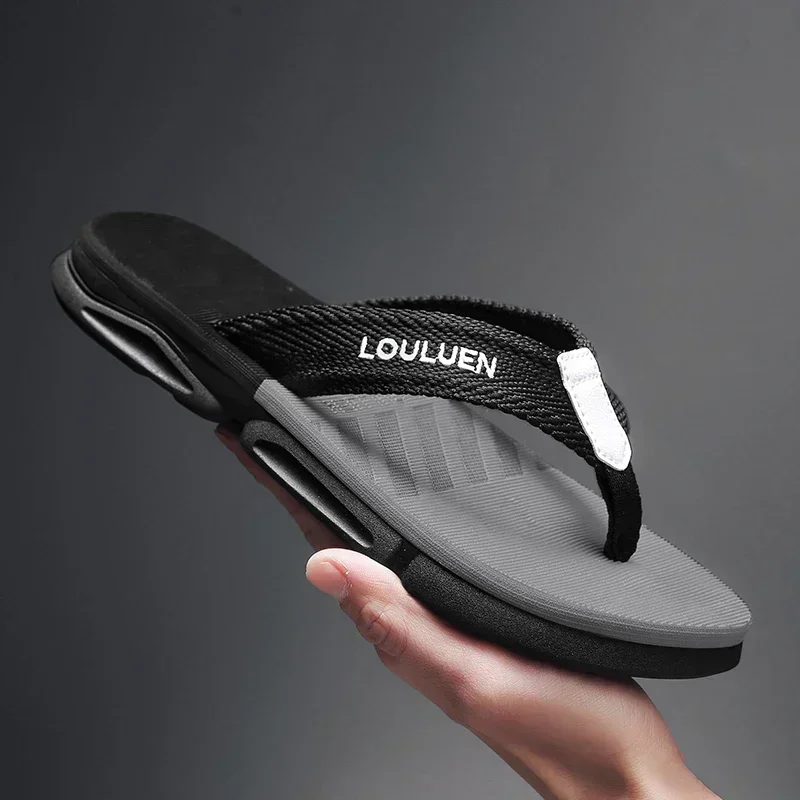 Neue hochwertige Sommer Strand Flip Flops Marke Mode Männer Flip Flops Männer lässig atmungsaktiv verdicken Strand Männer Hausschuhe im Freien – Detail 12