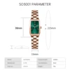 SAPPHERO Fashion Women Quartz Watch Ultra Thin Stainless Steel Strap Seiko Movement Pretty Packaging Gift Wrist Watch 5