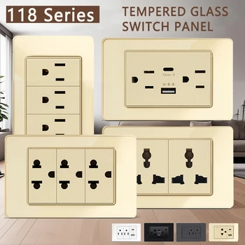 Gold Glass Wall Outlet 1