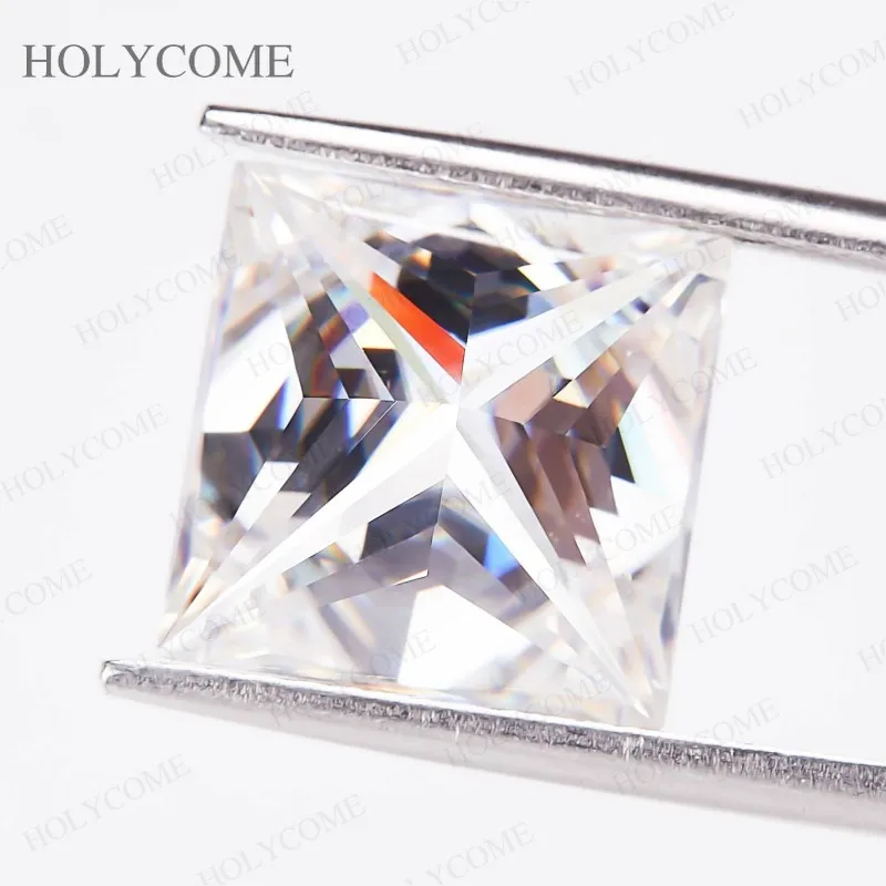 진짜 100% 모이사나이트 스톤 D 컬러 0.15-5ct 프린세스 컷 공장 도매 루스 젬스톤 고급 보석 제작 DIY 디자인