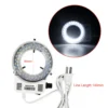 LED Ring Light Illuminator Adjustable Lamp Industry For Binocular Trinocular Microscope  Stereo Industrial Lens Camera Magnifier 6