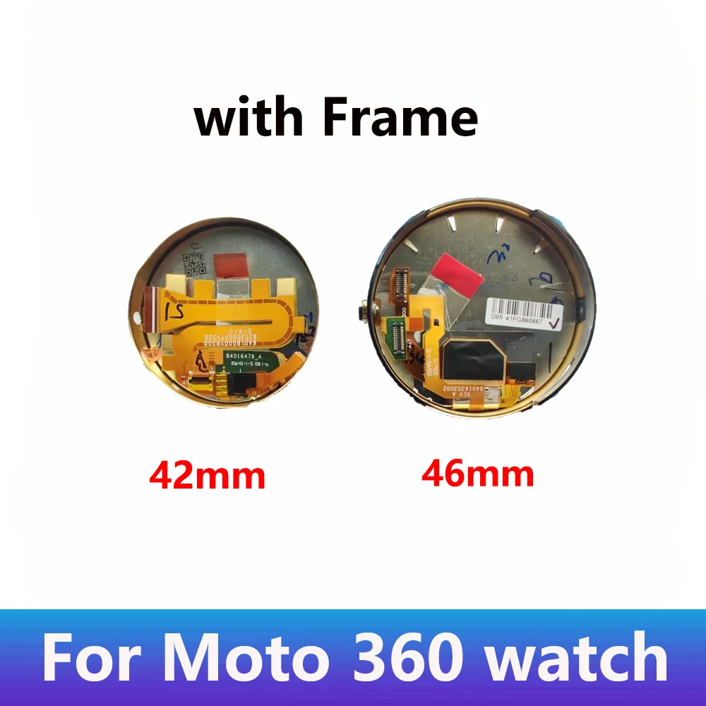 

For Motorola Moto 360 watch 46 mm 42 mm LCD touch screen with Frame repair accessories